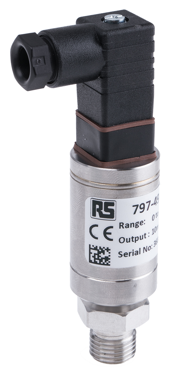 RS PRO Pressure Sensor, 0bar Min, 1bar Max, Voltage Output, Relative Reading