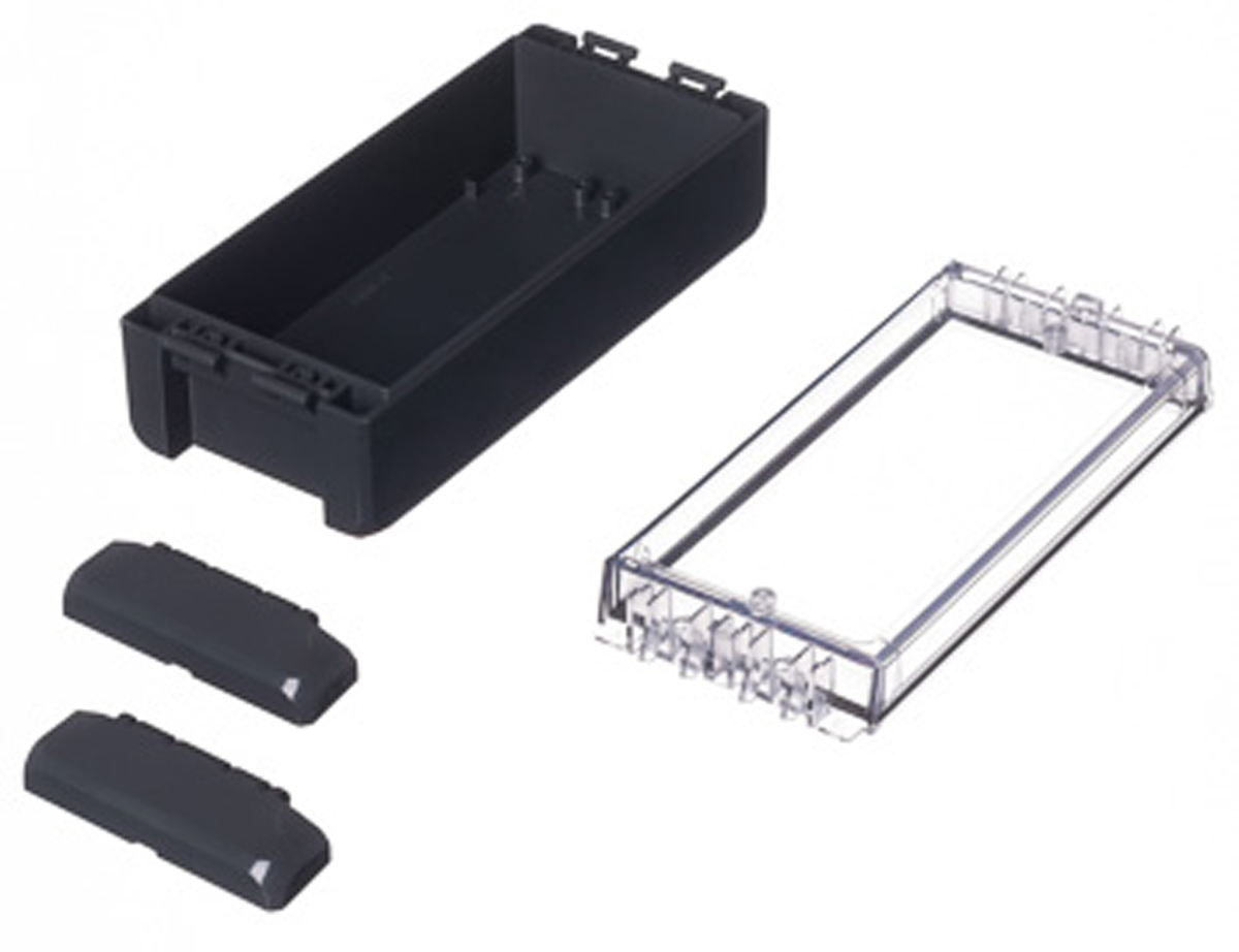 Bopla Bocube Series Graphite Grey Polycarbonate V0 Enclosure, IP66, IP68, IK07, Transparent Lid, 191 x 80 x 60mm