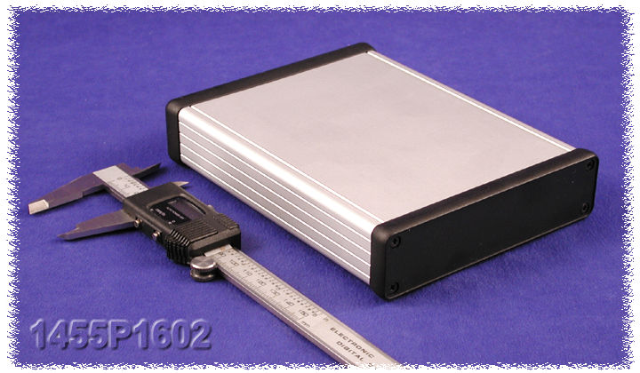 Hammond 1455 Series Extruded Aluminium Enclosure, IP54, 160 x 125 x 31mm
