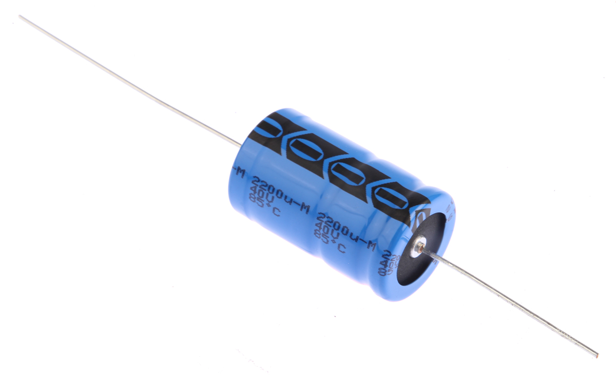 Vishay 2200μF Aluminium Electrolytic Capacitor 40V dc, Axial, Through Hole - MAL202117222E3