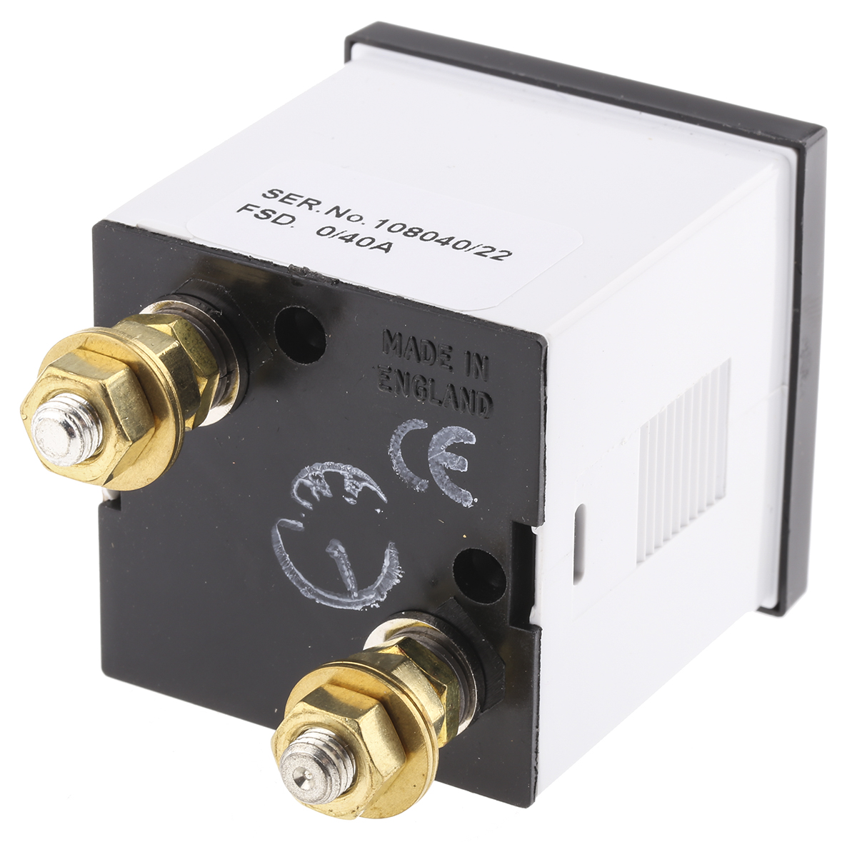 HOBUT D48SD Analogue Panel Ammeter 0/40A Direct Connected AC, 48mm x 48mm Moving Iron