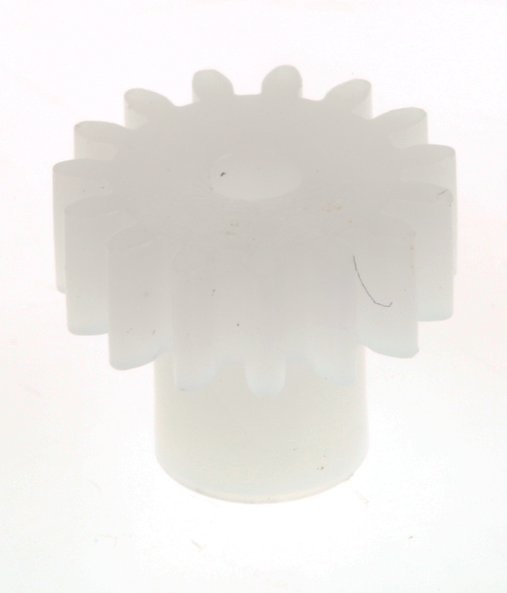 RS PRO POM 15 Teeth Spur Gear, 0.5 Module, 2mm Bore Diam, 7.5mm Pitch Diam, 4.5mm Hub Diam