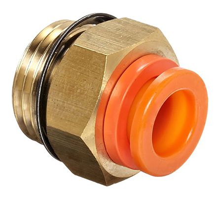 SMC KQ2 Series Straight Threaded Adaptor, Uni 1/4 Male to Push In 1/8 in, Threaded-to-Tube Connection Style