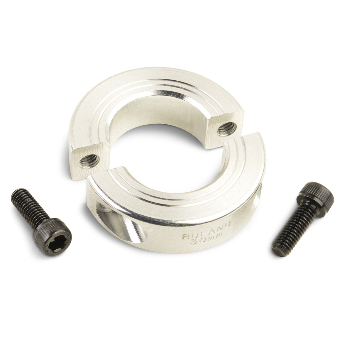 Ruland Shaft Collar, Two Piece, Clamp Screw, Bore 16mm, OD 34mm, W 13mm, Aluminium