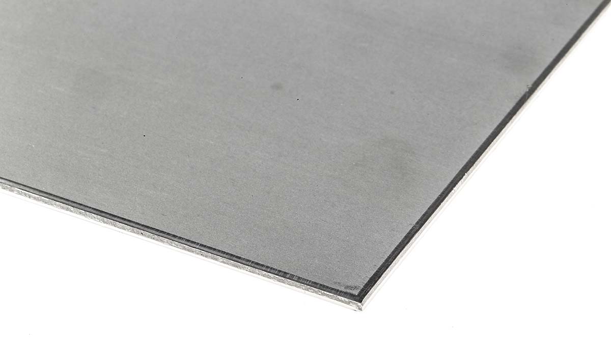 RS PRO Stainless Steel Metal Sheet 500mm x 300mm, 3mm Thick