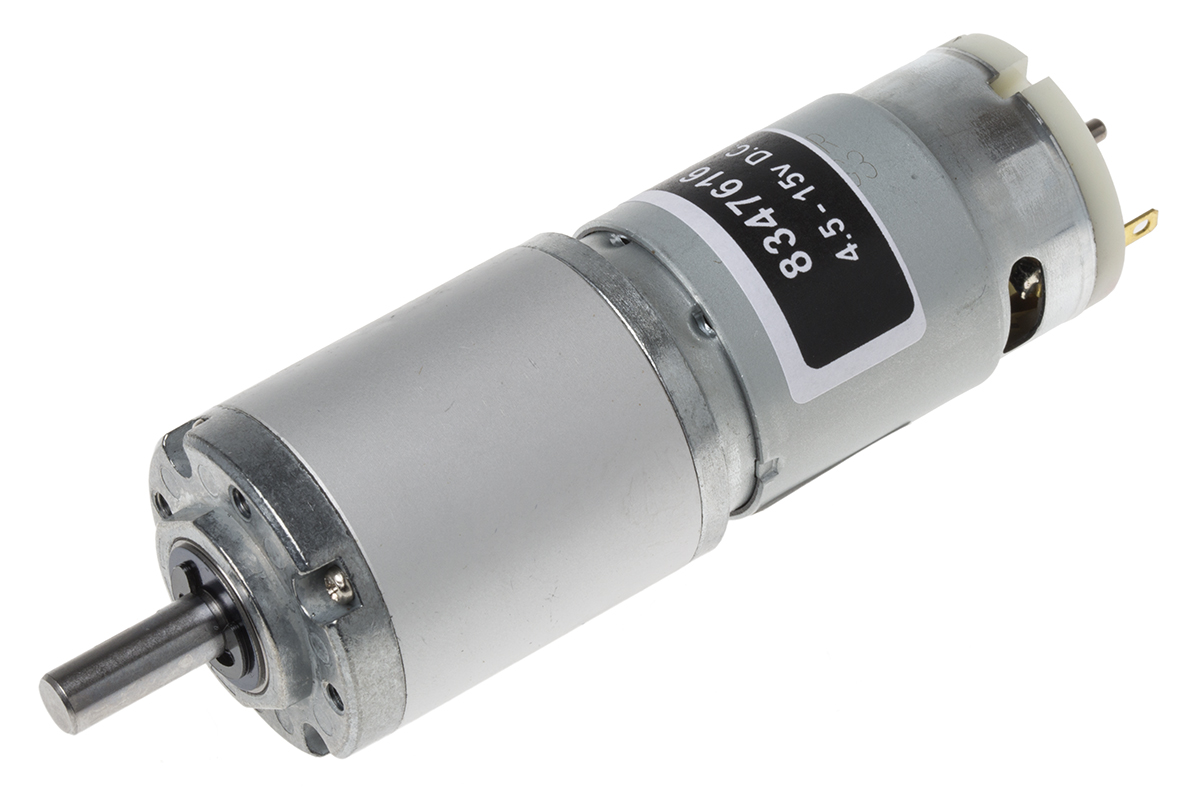 RS PRO Brushed Geared DC Geared Motor, 7 W, 12 V dc, 1.2 Nm, 8 rpm, 6mm Shaft Diameter