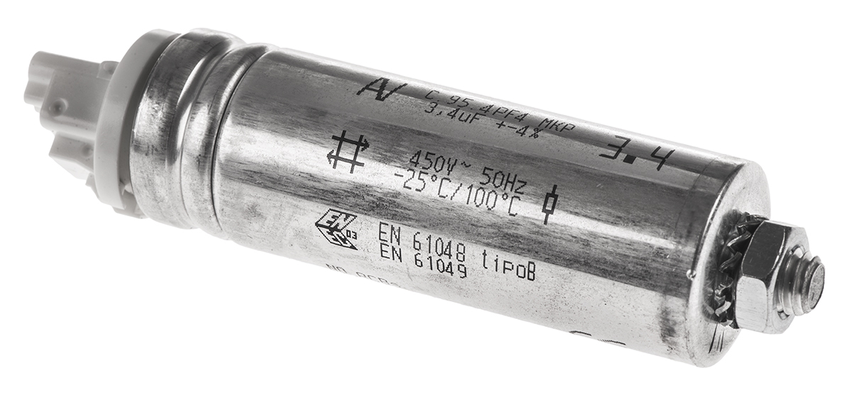 KEMET C95 Polypropylene Film Capacitor, 450V ac, ±10%, 3.4μF