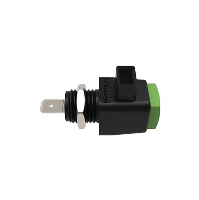 Schutzinger 12.5mm Green Terminal Post, 300V, 16A, Pg 7 Thread