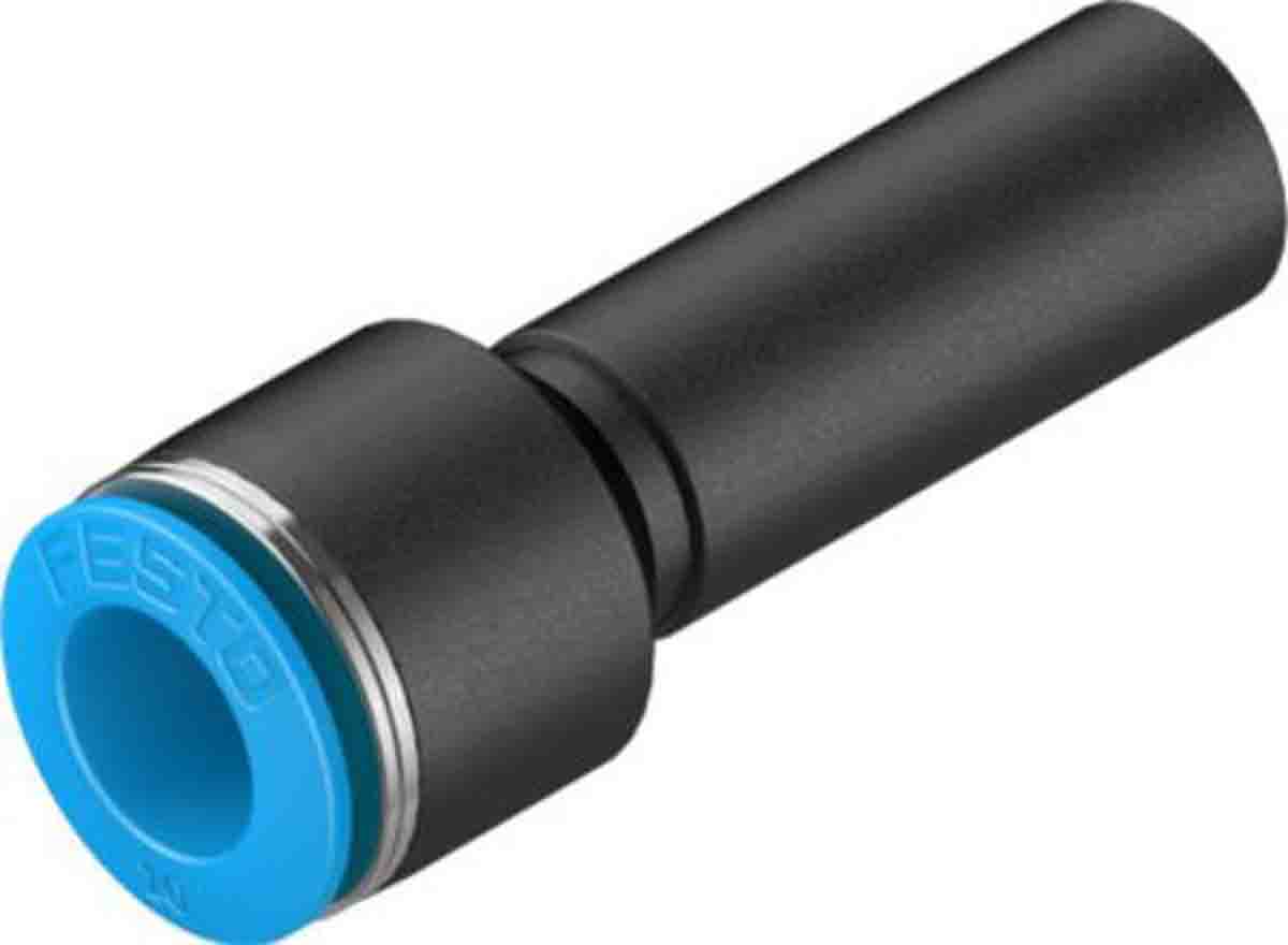 Festo QS Series Reducer Nipple, Push In 12 mm to Push In 10 mm, Tube-to-Tube Connection Style, 130698