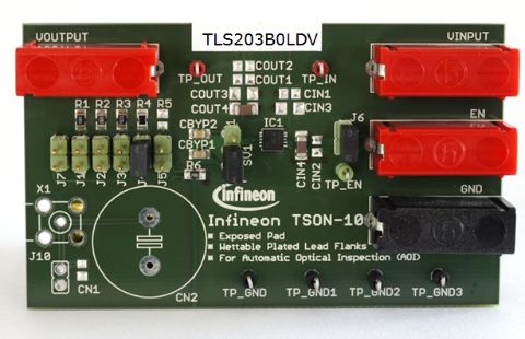 Infineon TLS203B0LDV BOARD LDO Voltage Regulator for TLS203B0 for LDO TLS203B0LDV