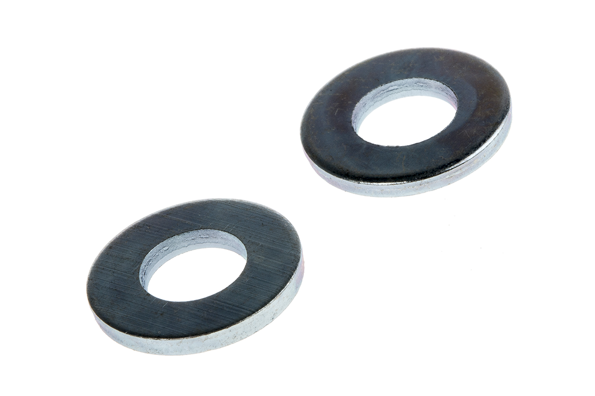 RS PRO Bright Zinc Plated Steel Plain Washers, M6, BS 4320