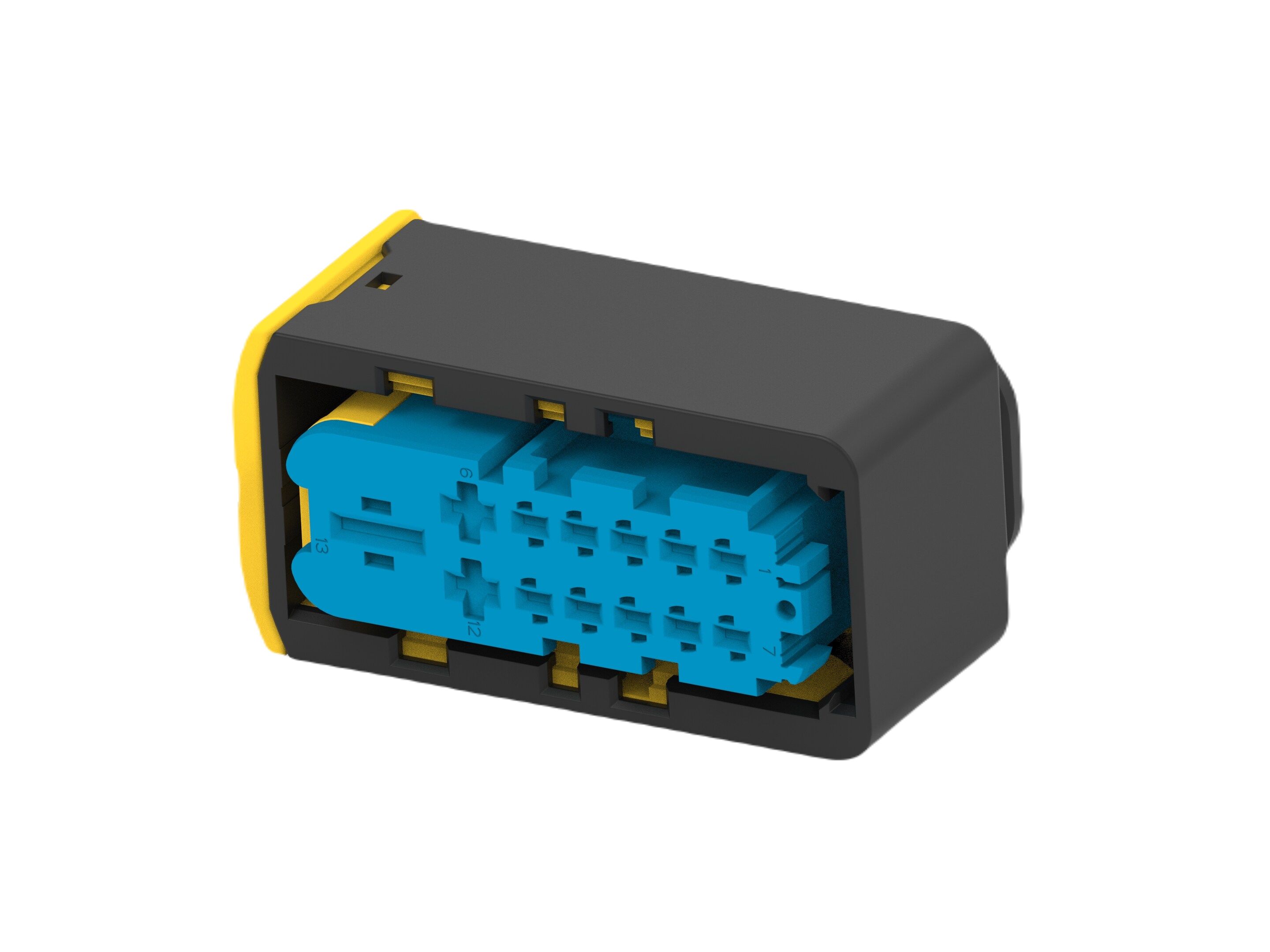 TE Connectivity, Heavy Duty Sealed Connector Series Automotive Connector Socket Blue Cable Mount 13 Way, Wire