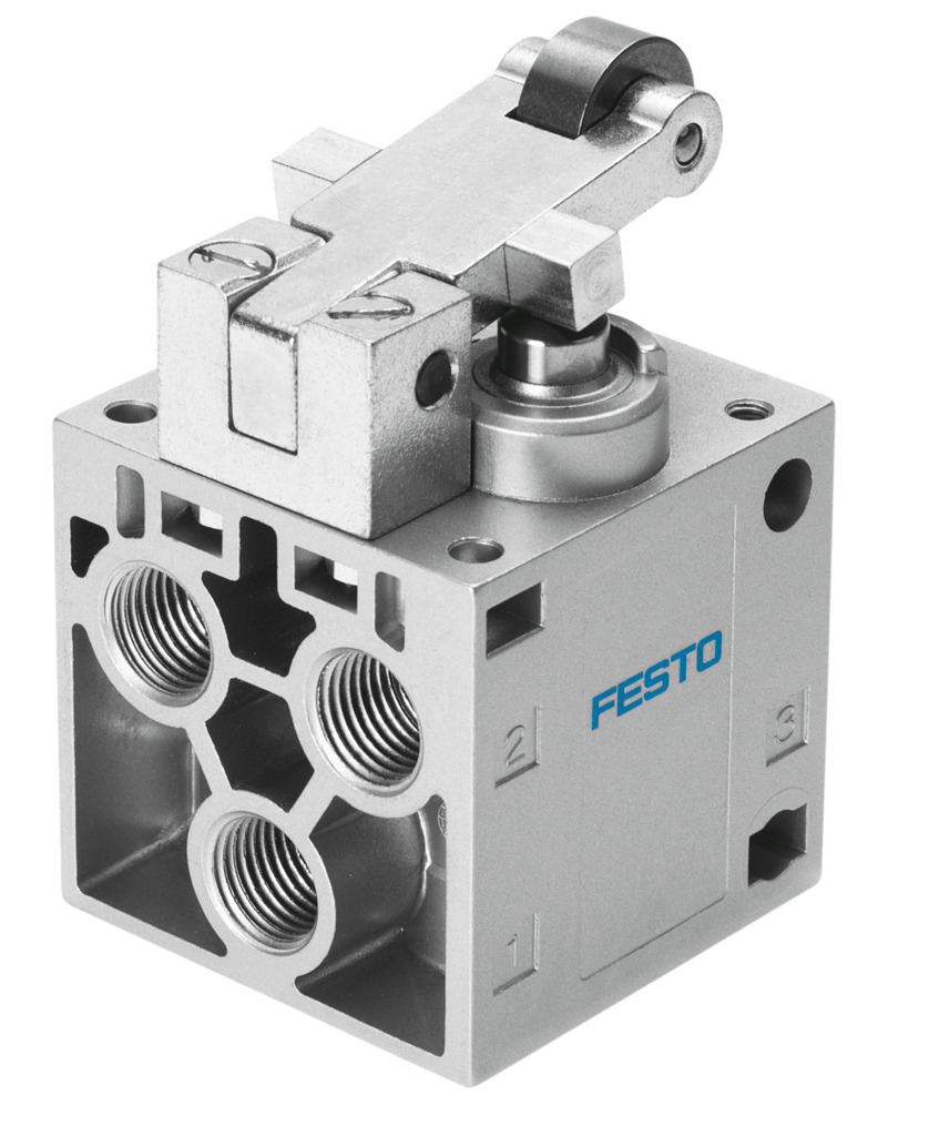 Festo Roller Lever 5/2 Way Valve, Monostable Mechanical Valve R-5 Series, G 1/4, G 1/4, 8996
