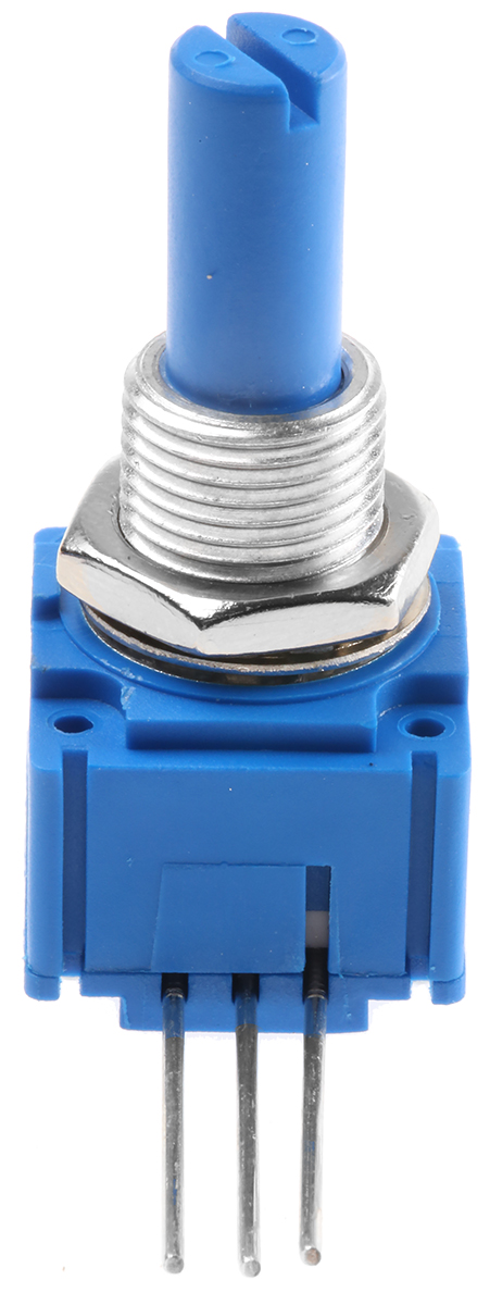 Bourns 91 10kΩ Rotary Potentiometer 1-Gang, Panel Mount (Through Hole), 91A1A-B28-B15L