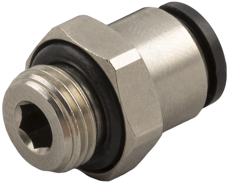 RS PRO Nickel Plated Brass Male Pneumatic Straight Threaded-to-Tube Adapter, M7 Male 6mm Threaded, Tube