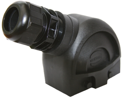 HARTING Han-Eco Heavy Duty Power Connector Hood, M40 Thread, Side Entry