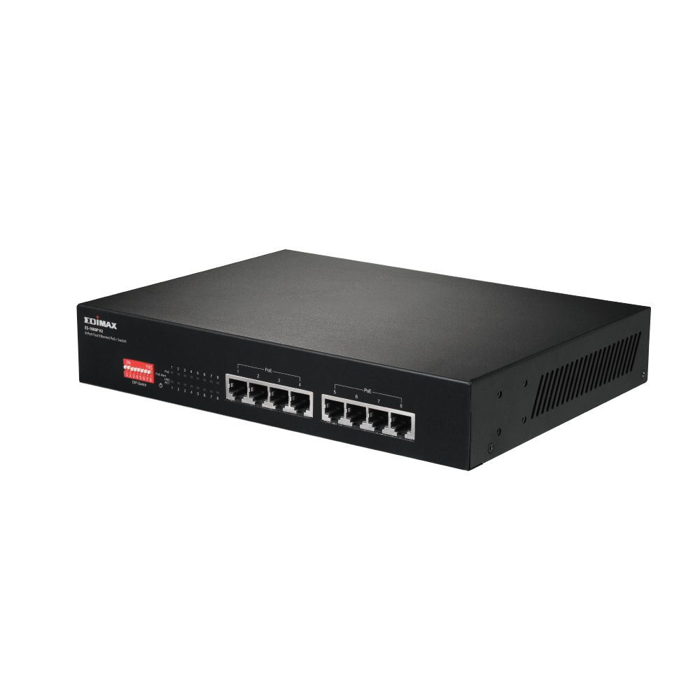 Edimax ES-1008P V2, Unmanaged 8 Port Ethernet Switch With PoE