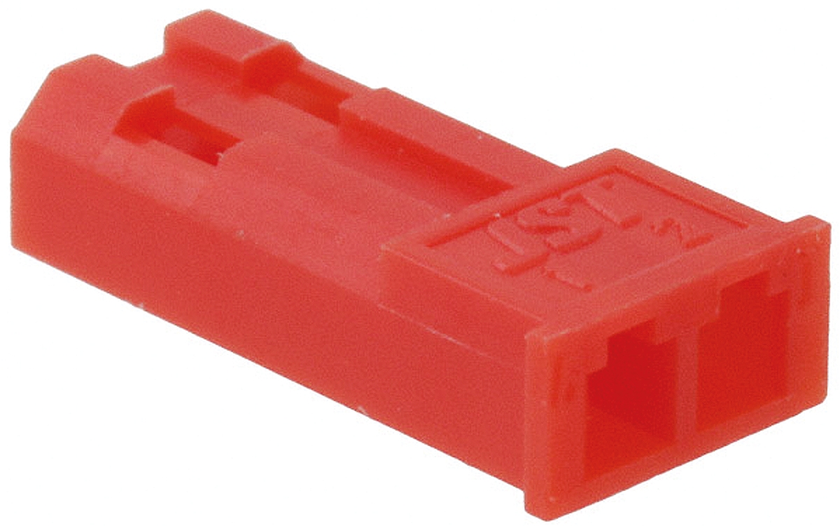 JST Male Connector Housing, 2.5mm Pitch, 2 Way, 1 Row