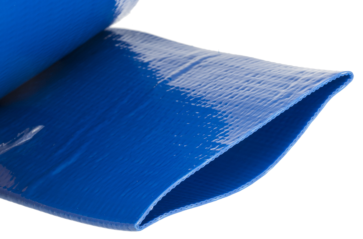 RS PRO PVC, Hose Pipe, 52mm ID, 55.3mm OD, Blue, 10m