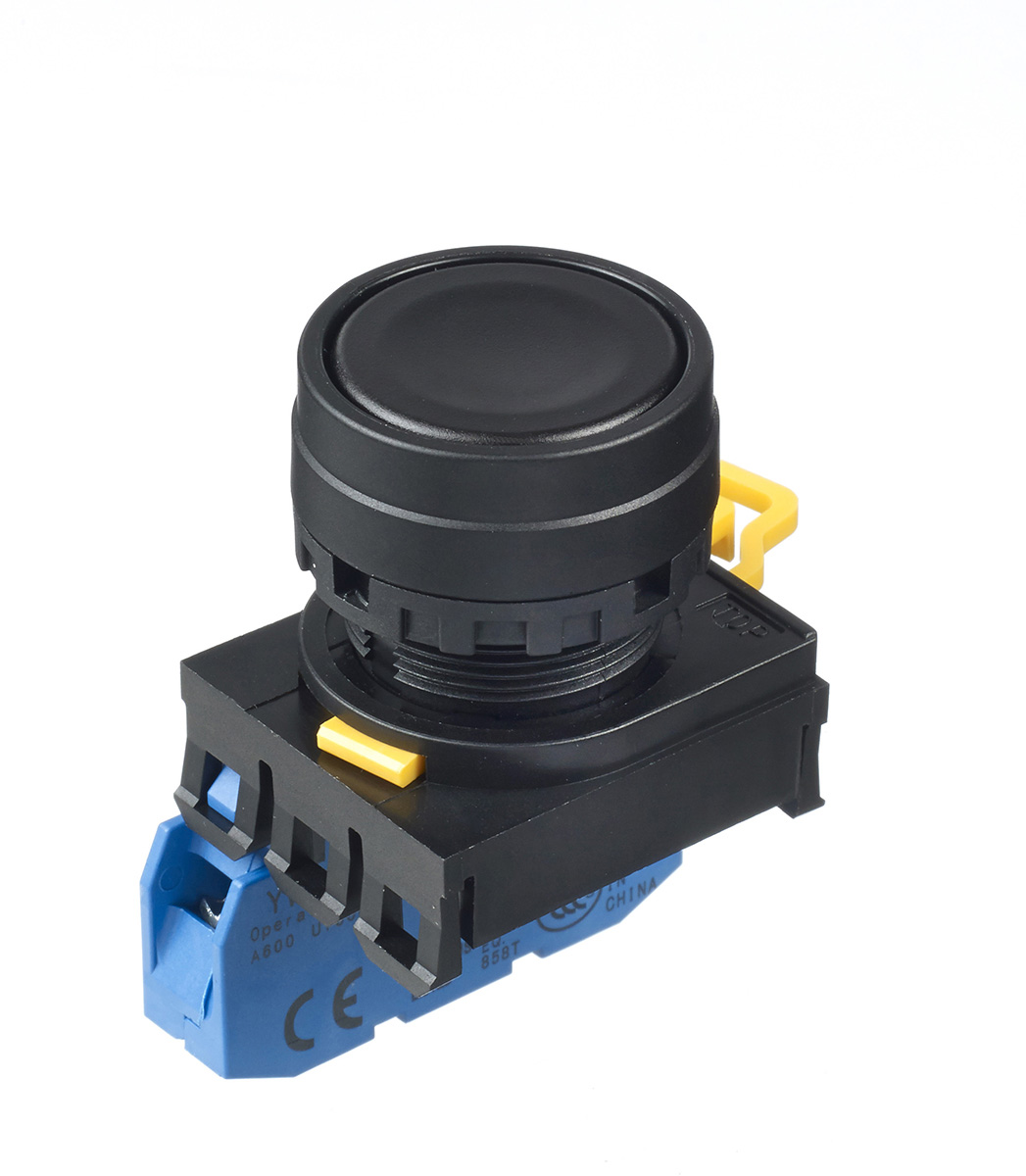 Idec YW Series Illuminated Push Button Complete Unit, Panel Mount, 22mm Cutout, SPST, IP65