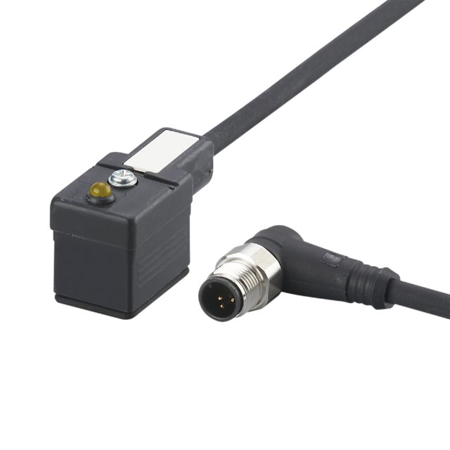 ifm electronic Male 1 way M12 to Female 1 way Valve Connector Actuator/Sensor Cable, 0.3 m