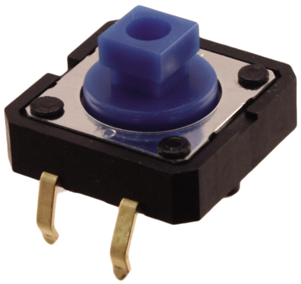 Omron Blue Plunger Tactile Switch, SPST 50 mA @ 24 V dc 3mm Through Hole