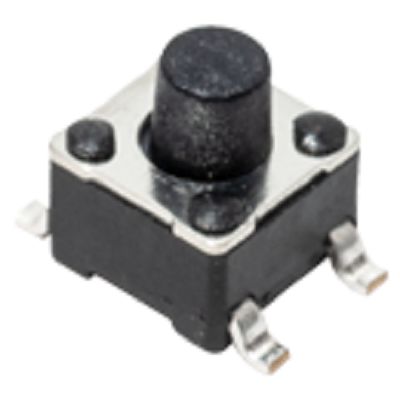 C & K IP40 Silver Hard Actuator Tactile Switch, SPST 50 mA Surface Mount
