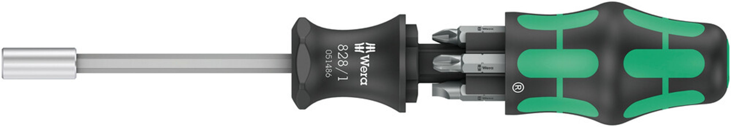 Wera Hex, Phillips, Slotted Bit Holder Screwdriver, 7-Piece