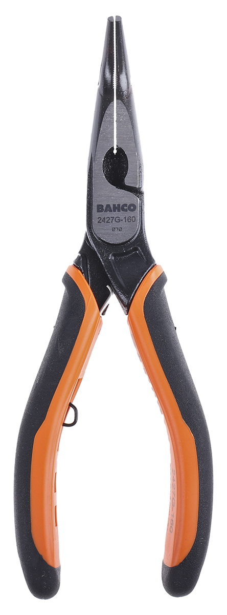 Bahco 2427G Bent Nose Pliers, 160 mm Overall, Bent Tip, 46mm Jaw
