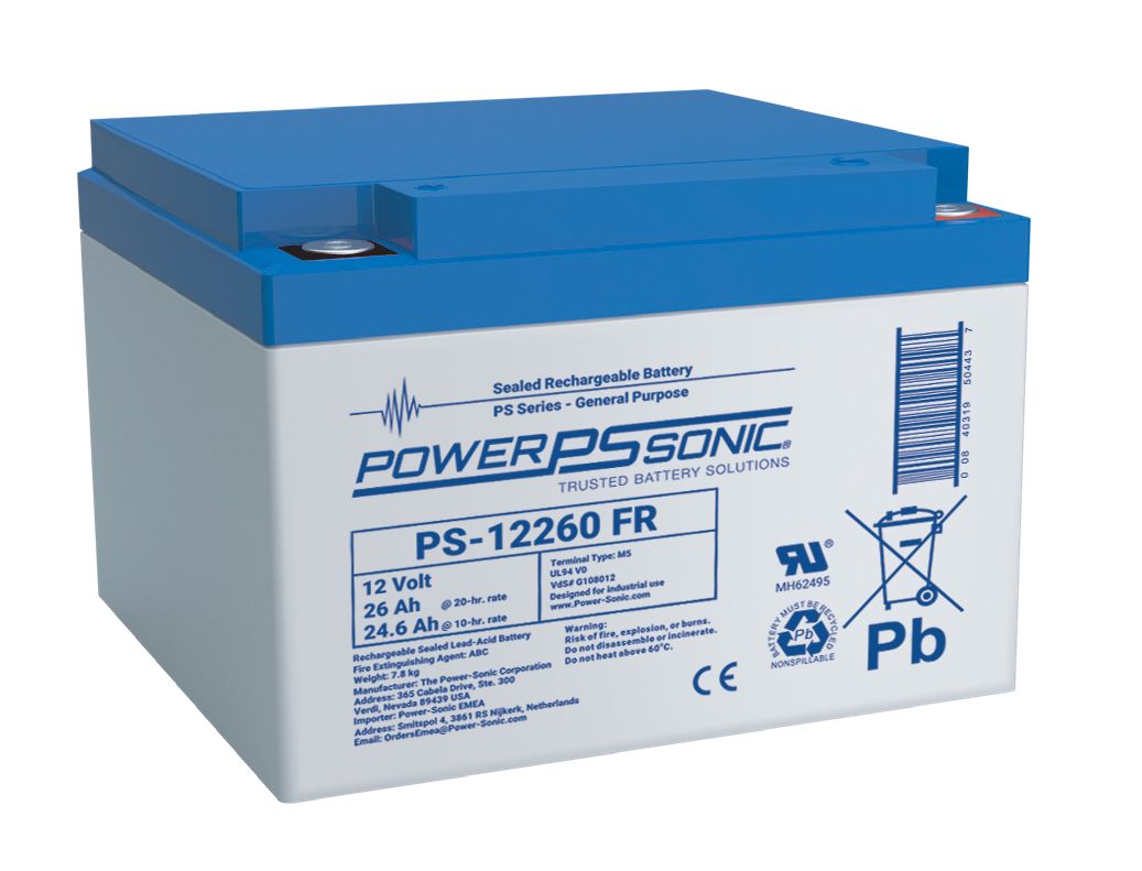 Power Sonic 12V M5 Sealed Lead Acid Battery, 26Ah