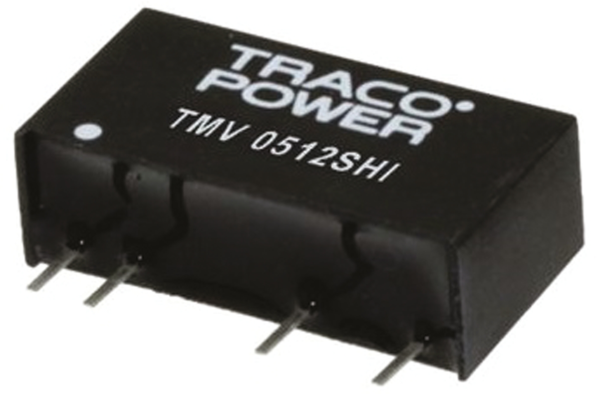 TRACOPOWER TMV HI DC-DC Converter, 12V dc/ 84mA Output, 10.8 → 13.2 V dc Input, 1W, Through Hole, +85°C Max Temp