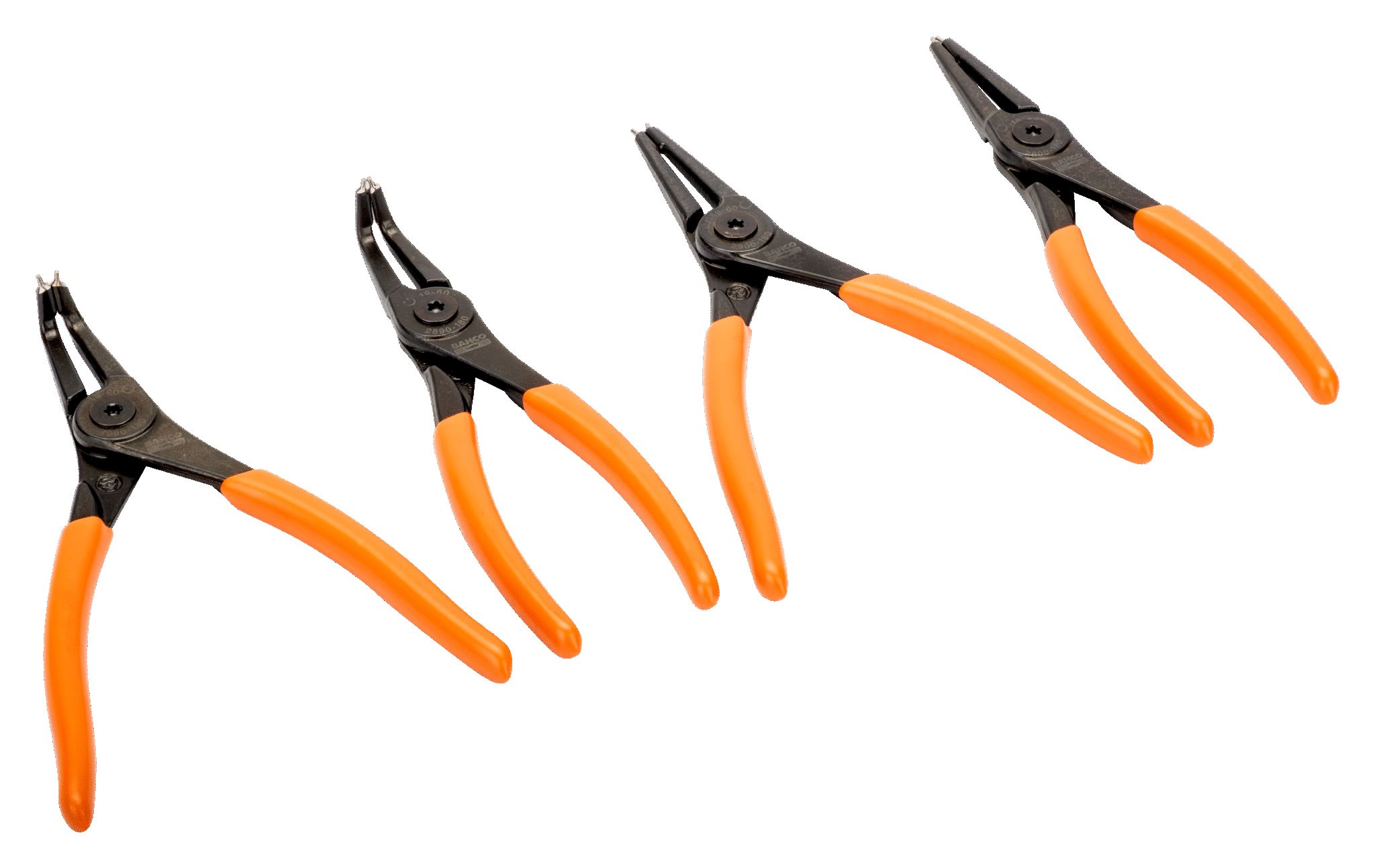 Bahco 28-29/S4 4-Piece Circlip Plier Set, 250 mm Overall