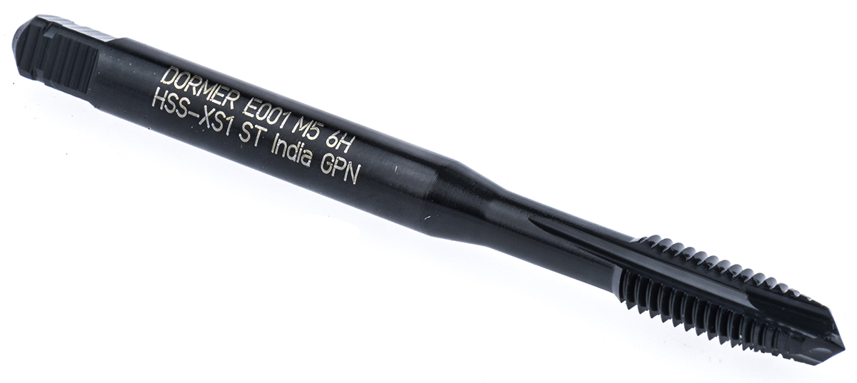 Dormer Threading Tap HSS-XS1 1-Piece 0.8mm Pitch Metric Standard Machine Tap M5 Thread