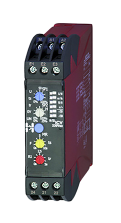 Hiquel Voltage Monitoring Relay, 1 Phase, DPDT, DIN Rail