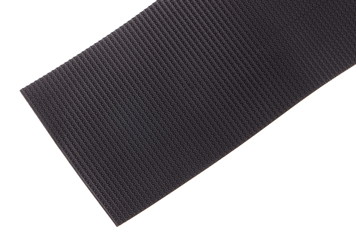 RS PRO Black Hook & Loop Tape, 50mm x 1m