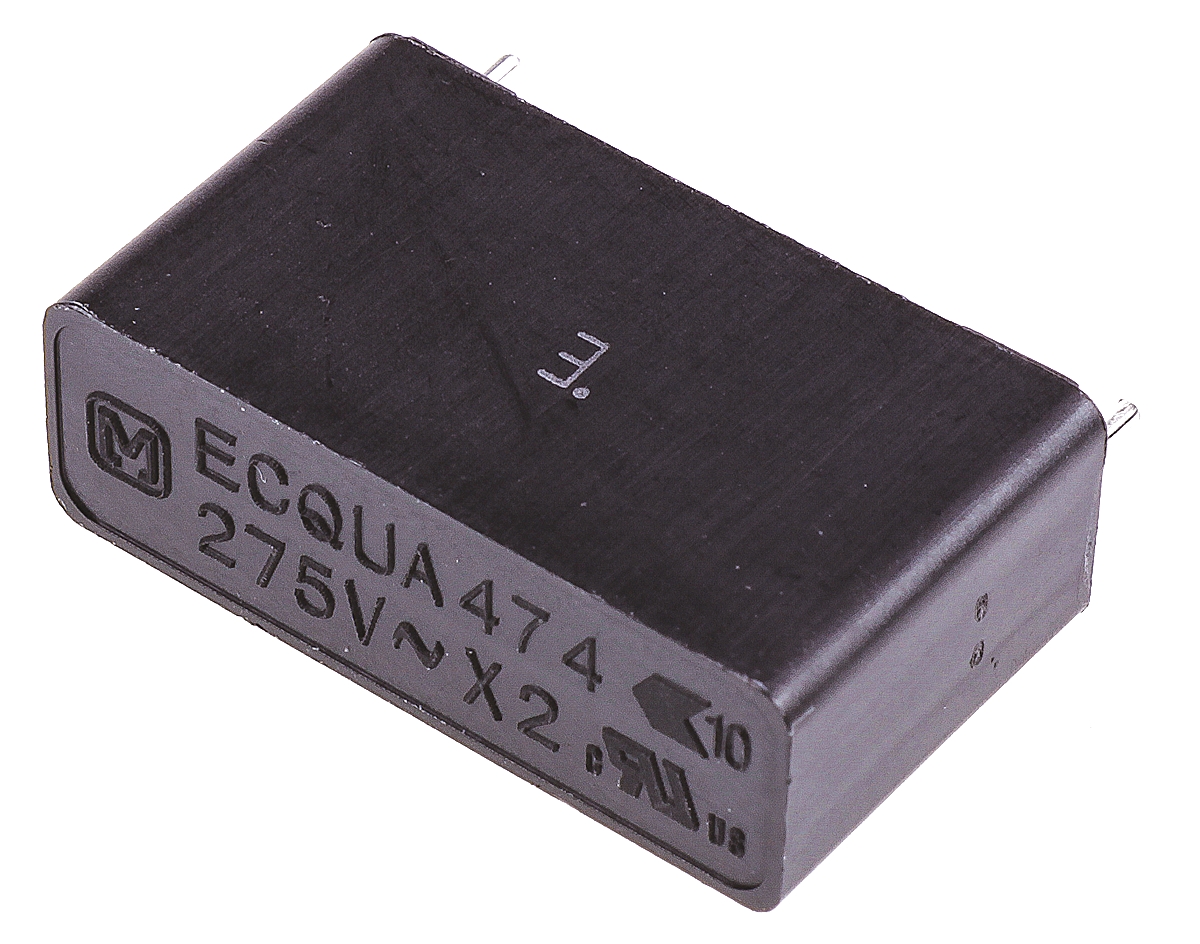 Panasonic ECQUA Polypropylene Film Capacitor, 275V ac, ±20%, 470nF, Through Hole