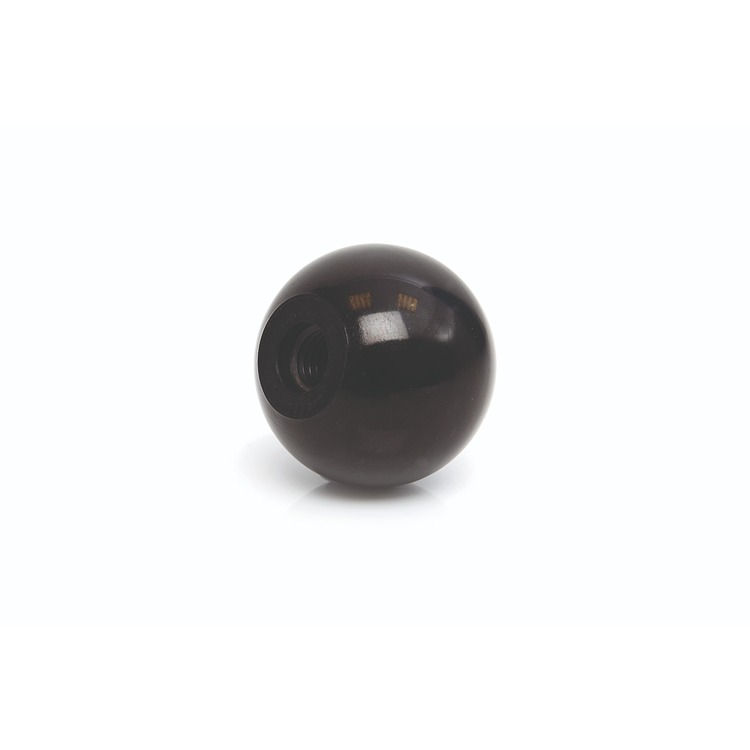 RS PRO Black Duroplast Ball Clamping Knob, M8, Threaded Mount