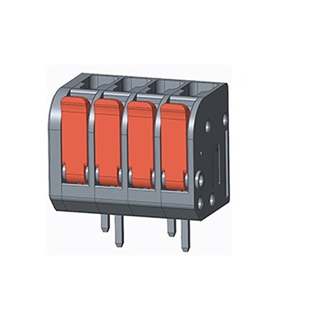 Amphenol Industrial QT03AFI83V0000G Series PCB Terminal Block, 3-Contact, 5mm Pitch, PCB Mount, 1-Row, Solder Pin