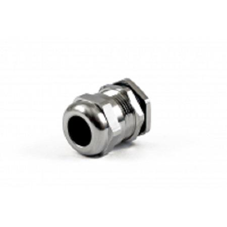 Hammond 1427BCG Series Grey Nickel Plated Brass Cable Gland, PG13 Thread, 6mm min., 12mm max., IP68