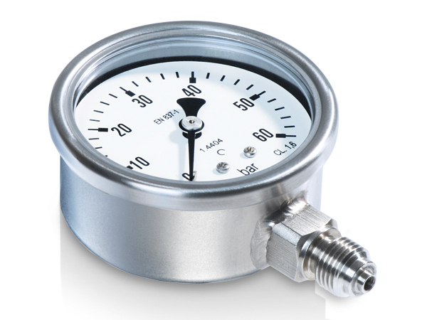 Bourdon Analogue Pressure Gauge 25bar Bottom Entry 63mm Outside Diameter