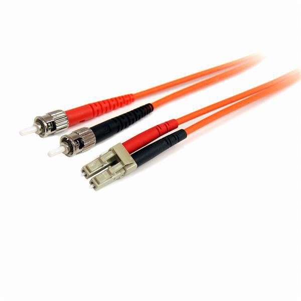 StarTech.com LC to ST Duplex Multi Mode OM1 Fibre Optic Cable, 62.5/125μm, Orange, 2m