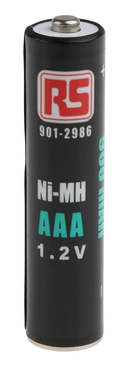 RS PRO NiMH Rechargeable AAA Battery, 900mAh, 1.2V