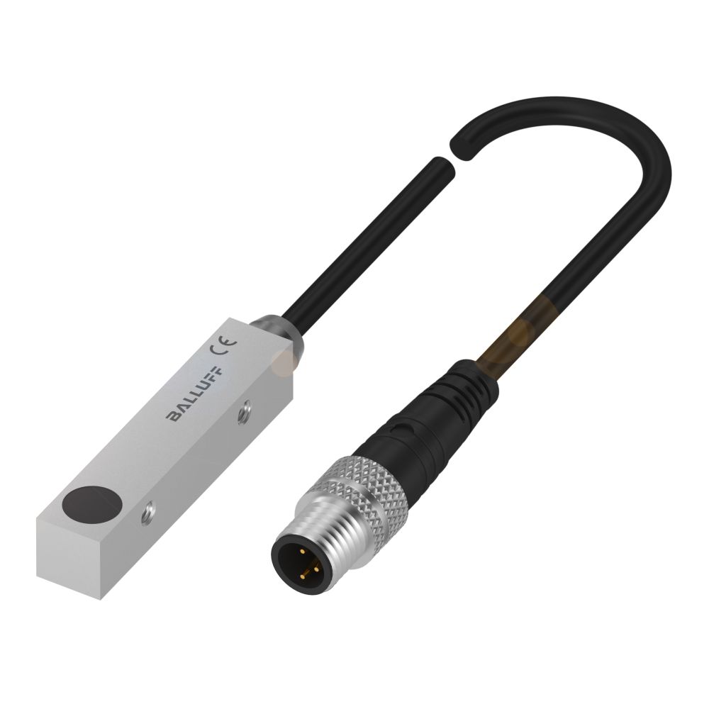 BALLUFF Inductive Block Proximity Sensor, M8, 2 mm Detection, PNP NO, 10 → 30 V dc