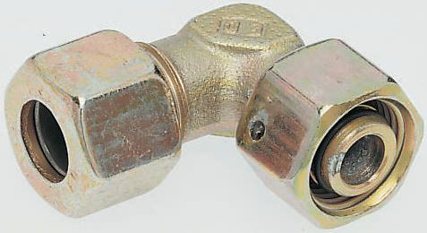 Parker EW Series Elbow Tube-toTube Adaptor, Push In 8 mm to Push In 8 mm, Tube-to-Tube Connection Style