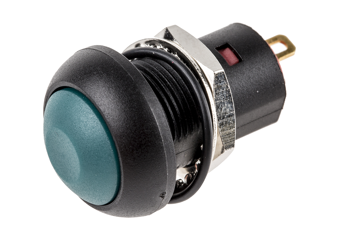 RS PRO Miniature Push Button Switch, Latching, PCB, 13.6mm Cutout, SPST, 30V dc, IP67