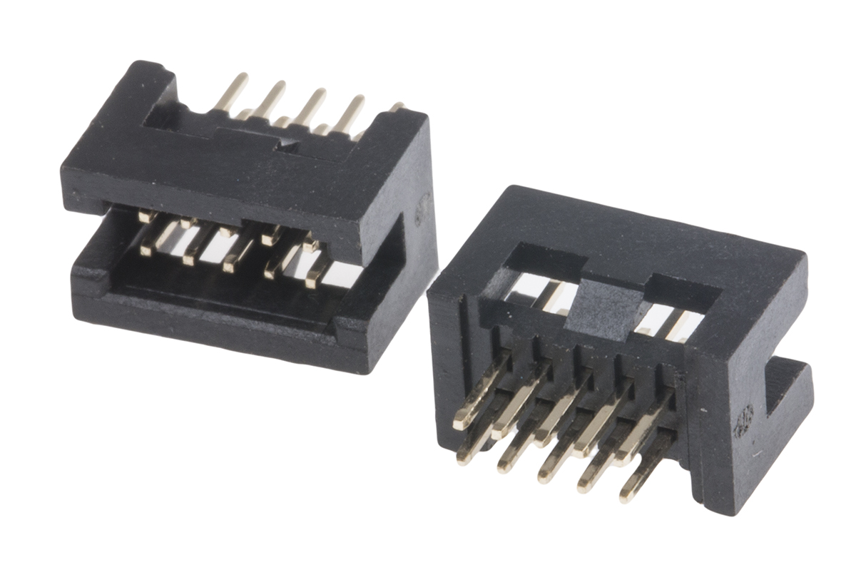 RS PRO Straight Through Hole PCB Header, 10 Contact(s), 1.27 mm Pitch, 2 Row, Shrouded