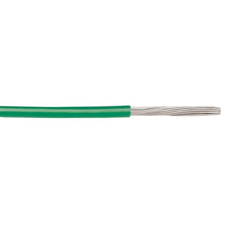 Alpha Wire Hook-up Wire PVC Series Green 0.33 mm² Hook Up Wire, 22 AWG, 1/0.64 mm, 30m, PVC Insulation, 1561 GR005