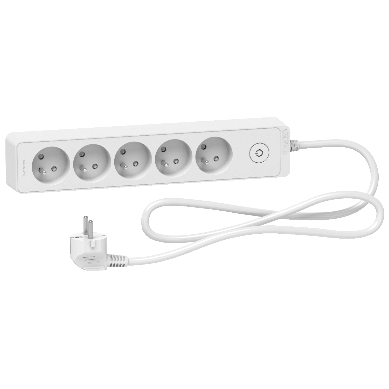 Schneider Electric French 2P 5 Gang Trailing Socket, 1.5m Cable, 16A, 250 V