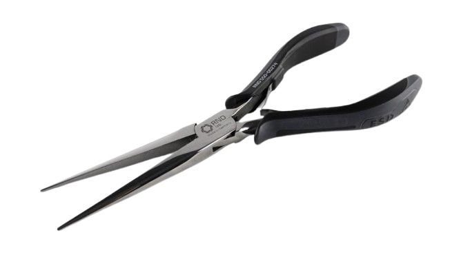 RND RND 550-00274 Pliers, 200 mm Overall, Pointed, Straight Tip, 75mm Jaw, ESD