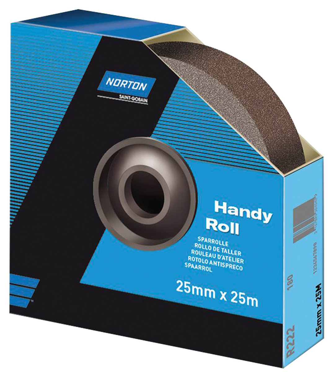 Norton P60 Grit Medium Sandpaper Roll, 25m x 50mm